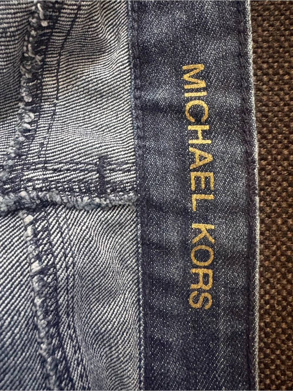 Michael Kors Dark Blue Women's Straight-Leg Jeans, 27 inch inseam, size 8